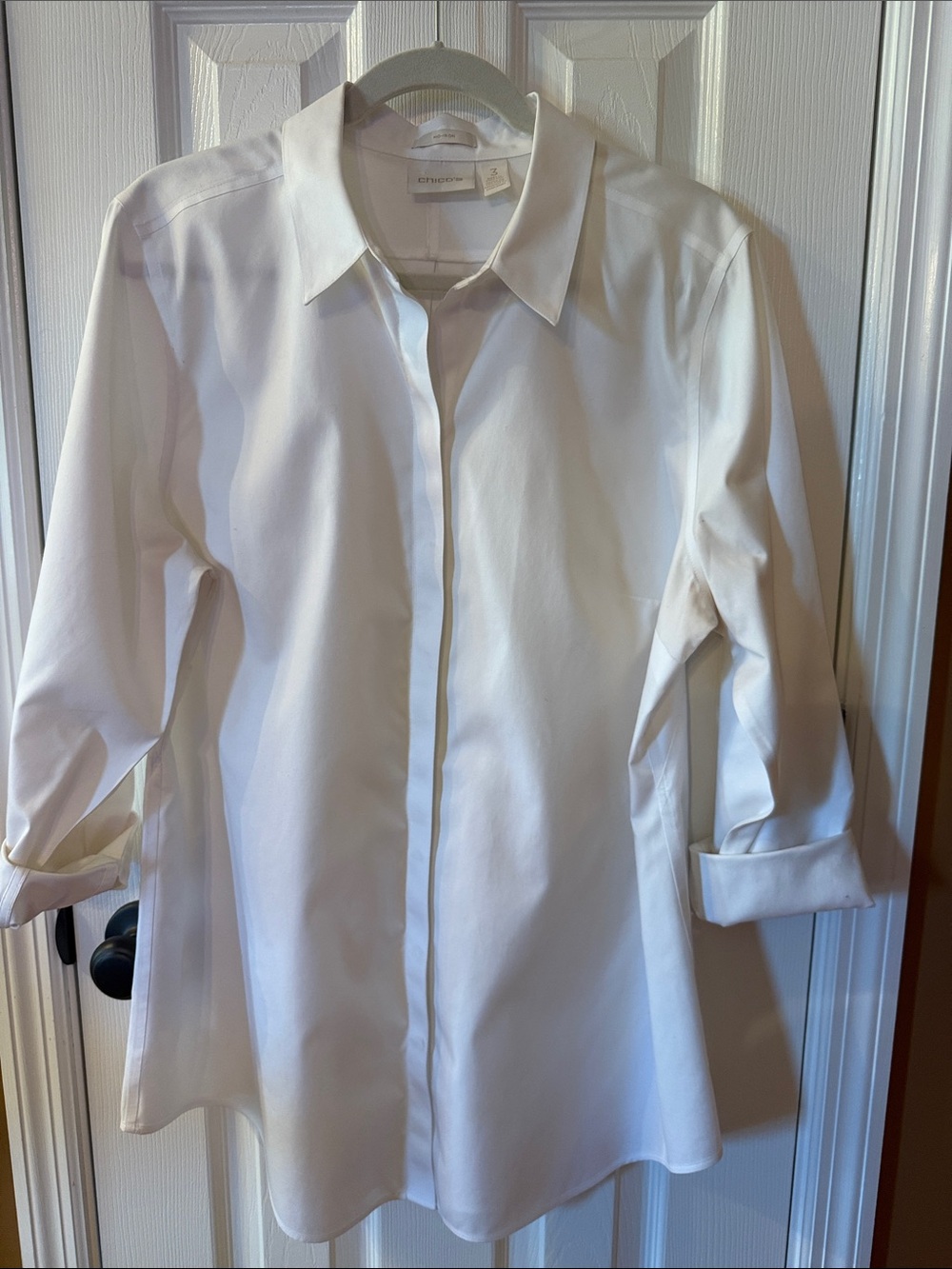 Chico Crisp White Button-Front Casual Shirt